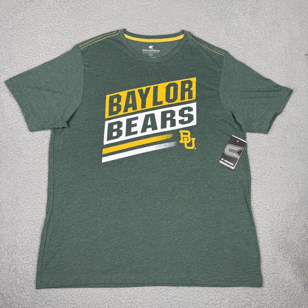 Baylor Bears Shirt Mens 2XL Green NCAA College Football Basketball Colosseum Tee